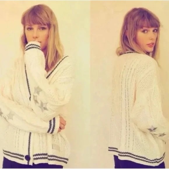 Taylor Swift The Cardigan Folklore 2024 sweater NWT M/L - Picture 4 of 11